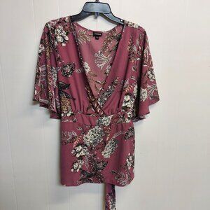 TORRID PURPLE FLORAL TOP - SIZE 1